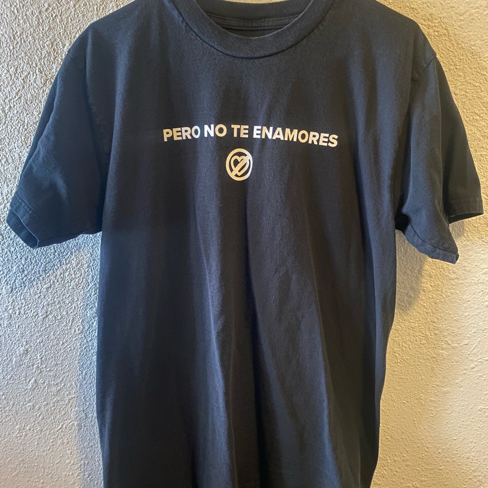 Black Short Sleeve Tee with Text Design